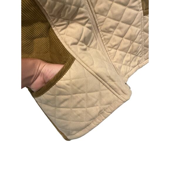 Piaffe Equestrian Quilted Vest Corduroy Collar English Countryside Riding Size M - Picture 7 of 10